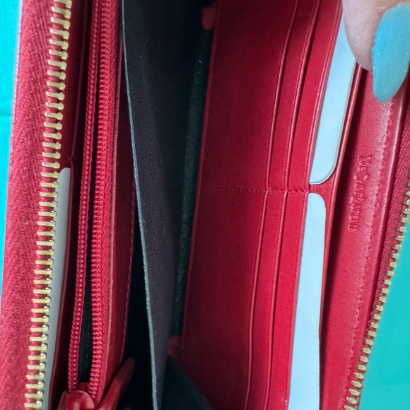 YSL Red Patent Leather Zip Wallet - Picture 10 of 14